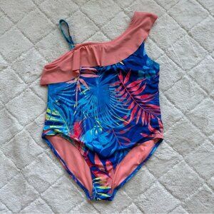 Peyton & Parker | Blue & Coral Under The Sea One-Piece Swimsuit | Size X18.5